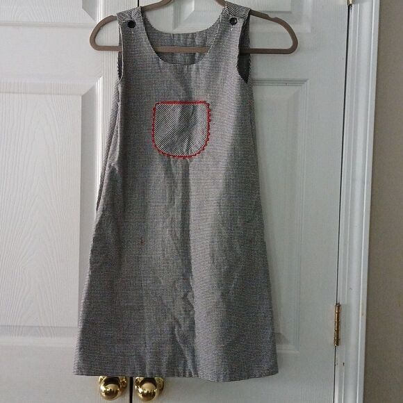 Strasburg Houndstooth reversible Halloween , red trim pocket dress Sz 6 NWOT - Picture 5 of 8